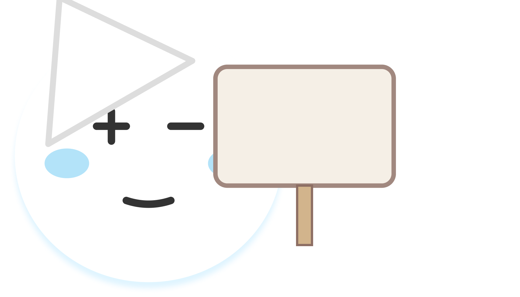 プラカードを持つちさまる