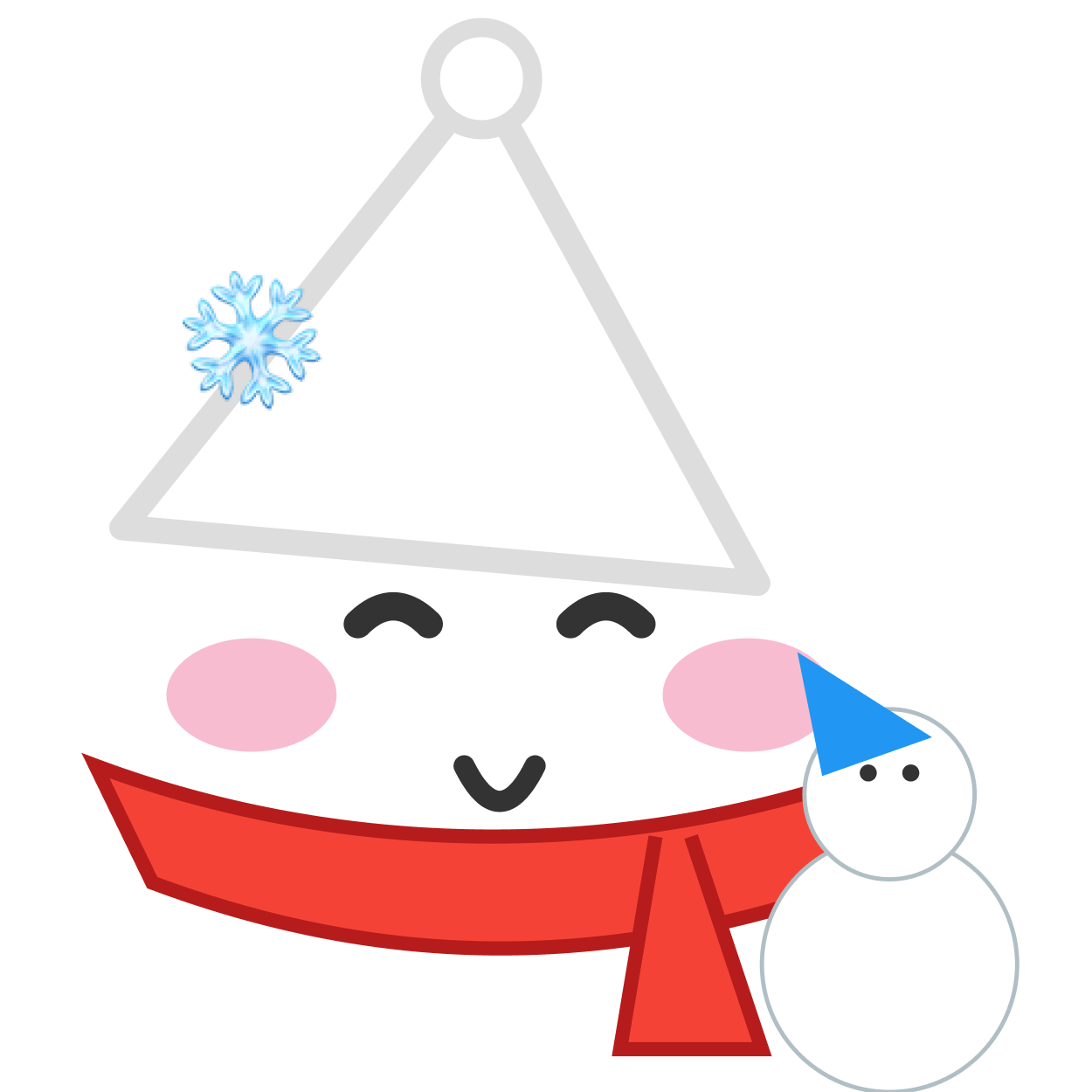 雪で遊ぶミニまる